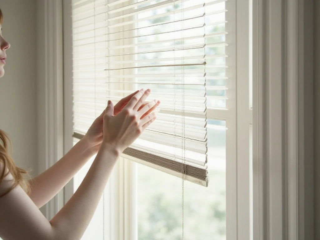 Elegant window blinds installation